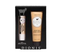Dionis Goat Milk Skincare Vanilla Bean Scented Hand Cream & Lip Balm Set (1 Oz And .28 Oz)- Cruelty-Free And Paraben-Free (1.28 Ounce (Pack Of 1))