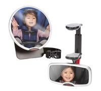 Diono Baby Car Mirror 2 Pack, Includes Easy View Safety Car Seat Mirror for Rear facing Infant and See Me Too Rear View Baby Mirror both Fully Adjustable With Wide Crystal Clear View, Shatterproof