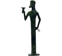 Dionysus Bacchus Holding a Cup Wine Gr od of Wine Real Bronze Flat Statue…