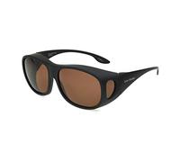 Dioptics Solarshield Sunglasses with Black Frame, Copper Lenses, Can Be Worn Over Glasses With Soft Case