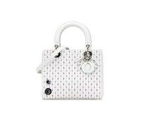 Dior Preloved Medium Calfskin Embroidered Flower Lady In White White One Size