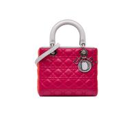 Dior Preloved Medium Tricolor Lambskin Cannage Lady In Pink Pink One Size