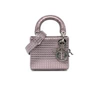 Dior Preloved Mini Metallic Patent Microcannage Lady In Pink Pink One Size