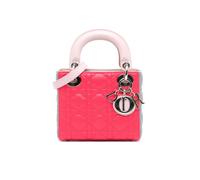 Dior Preloved Mini Tricolor Lambskin Cannage Lady In Pink Pink One Size