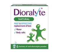 Dioralyte Natural - Fast and Effective Supplement Treatment for Reducing Dehydration and Replacing Electrolytes (mineral salts) of Lost Body Water and Salts- Natural - 6 Sachets