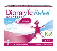Dioralyte Relief Raspberry - Fast and Effective Rehydration Treatment to Help Replace the Loss of Body Fluid and Electrolytes (minerals and salts) - Raspberry Flavour, 6 Count (Pack of 1)