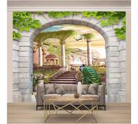 Diorama Architecture Arches Peacock Plant 3D Wallpaper Luxury Home Dining Decor Paste Sofa Living Room The Wall for Bedroom Mural-200cm×140cm