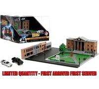 Diorama Back To The Future Clock Tower Nano Scene Delorean Marty McFly 1/64