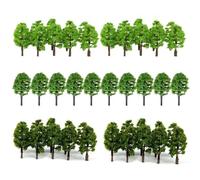 Diorama Scenery Kits,30Pcs 3.5cm Model Trees Train Railroad Mixed Set Miniature Landscape Park Scenery Decoration Building Landscape