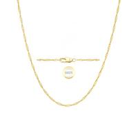 Diorra 925 Sterling Silver Chains for Women, 2mm/3mm Link Curb Chain Necklace Simple Dainty 14K Gold Plated Necklace for Women Jewellery Gifts (16/18/20/22 Inch)