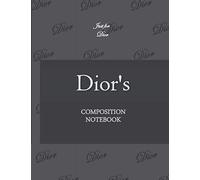 Dior's Composition Notebook: Initial letter D, Just for Dior Dot Notebook Lovely Gift for Woman, man ,Girl, boy and School, Black Cover 8.5'' x 11'', 100 pages