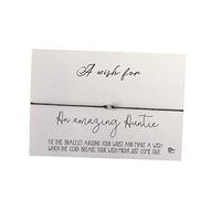 Dios Designs A wish for an amazing Auntie wish bracelet DD731 (White Card)