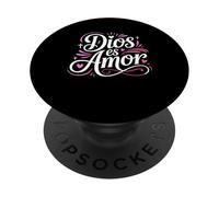 Dios es Amor Catholic Spanish Inspiring Loving Quote PopSockets Adhesive PopGrip