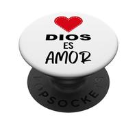 Dios es Amor - Spanish Christian Bible Verse Tee PopSockets Adhesive PopGrip