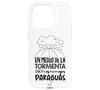 Dios es mi paraguas en medio de la tormenta Case for iPhone 15 Pro