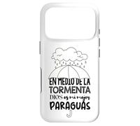 Dios es mi paraguas en medio de la tormenta Case for iPhone 17 Pro