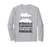 Dios ES mi paraguas en Medio de la tormenta Long Sleeve T-Shirt