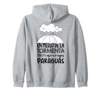 Dios es mi paraguas en medio de la tormenta Zip Hoodie