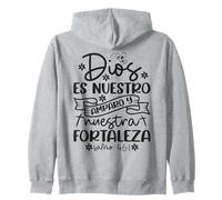 Dios es nuestro amparo y fortaleza Zip Hoodie