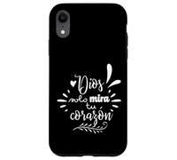 Dios Mira Tu Corazon, Believer Faith God Cross Quotes Case for iPhone XR