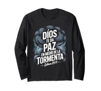 Dios Te Da Paz en Medio de la Tormenta - Salmos 29:11 Long Sleeve T-Shirt