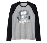 Dios Te Da Paz en Medio de la Tormenta - Salmos 29:11 Raglan Baseball Tee