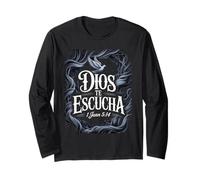 Dios Te Escucha - 1 Juan 5:14 Spanish Bible Verse Christian Long Sleeve T-Shirt