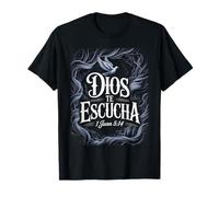 Dios Te Escucha - 1 Juan 5:14 Spanish Bible Verse Christian T-Shirt