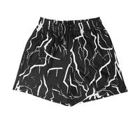 DIOTSR Mens Graphic Print Shorts Cool Mesh Basketball Shorts Casual Flat Front Shorts Summer Drawstring, 03 Twig - Black, Medium