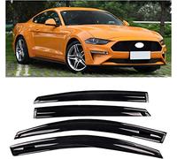DIOTTI 4pcs Outside Mount Side Window Visors Deflectors Vent Rain Guards, Smoke Shatterproof Auto Shades, Fit for Ford Mustang 2018-2020