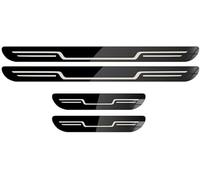 DIOTTI 4pcs Stainless Steel Car Door Sill Protector Trim for Honda ZR-V 2022 2023 2024 2025, Anti Scratch Kick Plate Cover, Welcome Pedal, Threshold Scuff Guard, Scuff Plate,Black