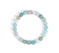 DIOUWS Crystals and Haealing Stones for Women, 8 mm Round Natural Stone Beaded Stretch Crystal Bracelets Statement Daily Commuting Party Jewelry Gifts, 7in, Agate, no gemstone