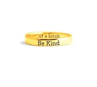 DIOWUS Be Kind Of A Ring For Women,Creative Ring The Best Friend Of The Sisters In The Sorority Inspirational Stainless Steel Rings Friendship Gift Jewelry, Stainless Steel, No Gemstone
