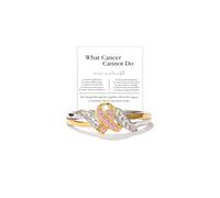 DIOWUS Breast Cancer Awareness Ring For Women，14k Gold Cubic Zirconia Pink Ribbon Survivor Rings To My Daughter/Best Friend Inspirational Gifts Jewelry, Copper, No Gemstone