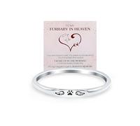 DIOWUS Paw Print Thin Ring For Women, Claw With Angel Wing Pet Memorial Missing You Always Lost Loved Stainless Steel Engraving Jewelry Gifts, Copper, No Gemstone