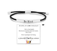 DIOWUS Remember Who The You Are Tube Bracelet For Women Men, 18k Gold Handmade Adjustable Trendy Charms Stainless Steel To My Daughter/Best Friend Inspirational Gifts Jewelry, M, Nylon, no gemstone