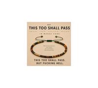 DIOWUS Strong As Fck Morse Code Motivational Bracelet For Women, Adjustable Natural Tiger Eye African Turquoise Stackable Bead Wrap Bracelets With Hidden Message Fashion Motivational Gift Jewelry, L