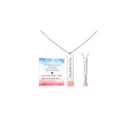 DIOWUS This Too Shall Pass Necklace For Women, BUT FCKING HELL Hidden Message Engraved Stainless Steel Bar Pendant Necklaces Inspirational Mantra Jewelry Gift, L, Stainless Steel, No Gemstone