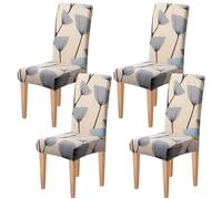 Dioxide Dining Chair Slipcovers, Removable Washable Dining Chair Covers Set of 4, High Back Chair Covers - Universal Fit Chair Slipcovers for Kitchen, Hotel, Office or Wedding Ceremony