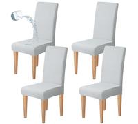 Dioxide Waterproof Dining Chair Slipcovers, Removable Washable Dining Chair Covers Set of 4, High Back Chair Covers - Universal Fit Chair Slipcovers for Kitchen, Hotel, Office or Wedding Ceremony