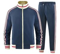 dioxoib Men Track Suits Sets Long Sleeve Full-zip Sweatsuit Active Jackets and Pants 2 Piece Outfits, Ai-tz006, XX-L