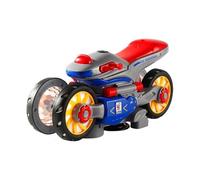DIOXSTAR 1:12 Scale Deformation Motorcycle Toy, 4WD, Electric Light and Music, 360° Rotating Stunt, Automatically Changes Toys Form, Battery Powered, 3+ Years