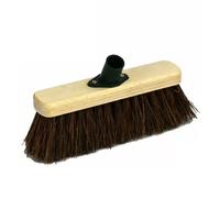 DIOXSTAR 10” Hard Bassine Wooden Broom Brush Head, Garden Broom Head, Suitable for Rough Surfaces, Outdoor Use, Weather Resistant, Durable Construction, Cleaning Brush