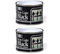 DIOXSTAR 151 Coatings Non-Drip Paint, Quick-Drying, Long-Lasting Protection, DIY Projects, Ideal For Wood, Metal, Interior And Exterior Use, 180ml, Pack of 2 (Iron Gate Black Gloss)