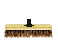 DIOXSTAR 18” Hard Bassine Wooden Broom Brush Head, Garden Broom Head, Suitable for Rough Surfaces, Outdoor Use, Weather Resistant, Durable Construction, Cleaning Brush