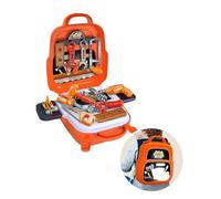 DIOXSTAR 22 Pcs Construction Tool Toy Set for Kids, 3-In-1 Portable Backpack Set, Pretend Play Tools Kit Toy, Fine Motor Skills, Drill Tool Accessories Toys, Funny Game