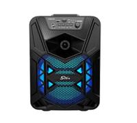 DIOXSTAR 8” Large Volume Wireless Trolly Portable Speaker, Outdoor Indoor Bluetooth Speaker, Colourful RGB Lightening, Multiple Play Modes, 16W High Power, Black