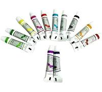 DIOXSTAR Acrylic Paints Multi Colours, Richly Pigmented Colours, Allow for Seamless Blending And Layering, Ideal For Any Project, Each Tube 9ml, (12 Pcs)