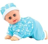 DIOXSTAR Adorable Crawling Doll, Eye Catching Design, Vibrant Blue Colour, Music And Laughing Voice, Durable Construction, Easy To Operate, Promotes Motor Skills