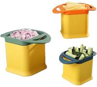 DIOXSTAR All-in-One Plastic Potato Chipper, Vegetable Slicer, Non-Slip Handle, Easy to Use, Ideal for Preparing French Fries, Vegetable Sticks, Uniform Slices, Random Colour